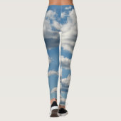 Ciels nuageux Leggings bleus et blancs (Dos)