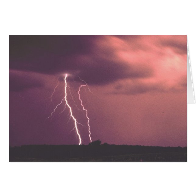 Ciels rouges avec éclair (Devant horizontal)