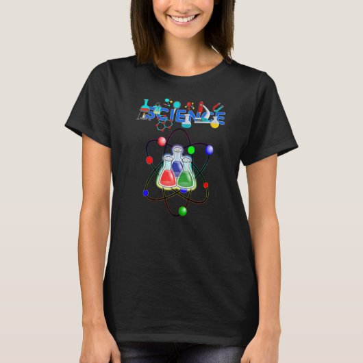 Cience Science Lover I Love Science T-shirt (Voorkant)