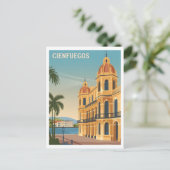 Cienfuegos Cuba Vintage Briefkaart (Staand voorkant)