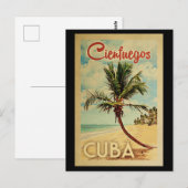 Cienfuegos Palm Tree Vintage Briefkaart (Voorkant / Achterkant)