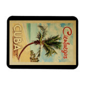Cienfuegos Palm Tree Vintage Magneet (Horizontaal)