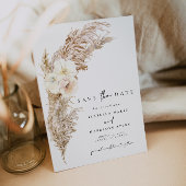 CIERA Boho Dry Pampas Grass Save the Date Kaart