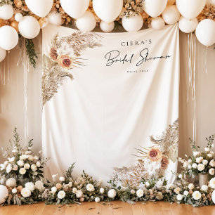 CIERA Boho Terracotta Pampas Grass Vrijgezellenfee Wandkleed