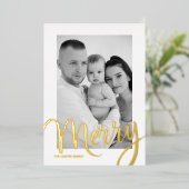 Cieux enneigés pailletés carte de vacances (Debout devant)