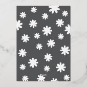 Cieux enneigés pailletés carte de vacances (Verso)