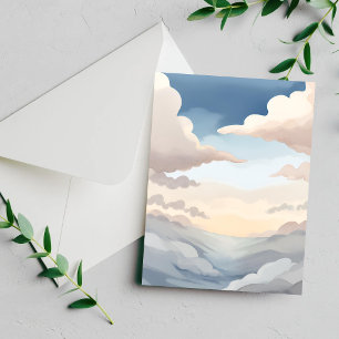 Cieux nuageux Carte de nuages bleus de ciel à l'