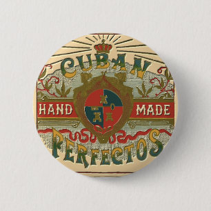 Cigar Ad Cuban Perfectos Retro Ad Ronde Button 5,7 Cm