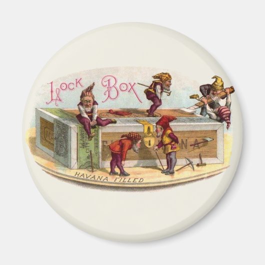 Cigar Box Gnomen Magneet (Voorkant)