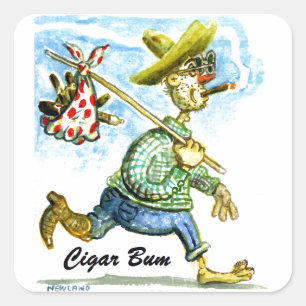 Cigar Bum Sticker met vele designopties