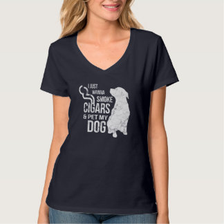 Cigar en Hondenliefhebber Cigars to Smoke and Pet  T-shirt