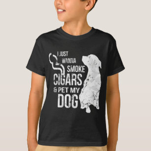 Cigar en Hondenliefhebber Cigars to Smoke and Pet  T-shirt