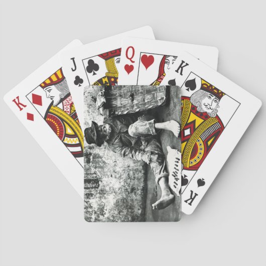 Cigar-end-verkoper, c.1865 (foto) speelkaarten (Achterkant)