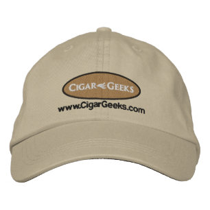 Cigar Geeks geborduurd Pet met Logo en adres