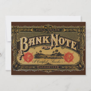  Cigar Label Art, Bank Note Money Finance