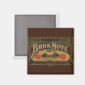 Cigar Label Art, Bank Note Money Finance Magneet (Voorkant / Achterkant)