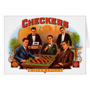  Cigar Label Art, Checkers Mild en Mellow