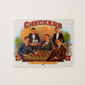 Cigar Label Art, Checkers Mild en Mellow Legpuzzel (Horizontaal)