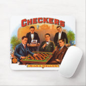  Cigar Label Art, Checkers Mild en Mellow Muismat (Met muis)