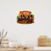  Cigar Label Art, Checkers Mild en Mellow Poster (Keuken)