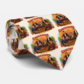 Cigar Label Art, Checkers Mild en Mellow Stropdas (Opgerold)