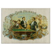  Cigar Label Art, Club Friends Billiards Snijplank (Voorkant)