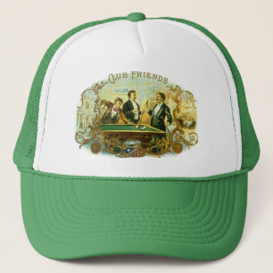  Cigar Label Art, Club Friends Billiards Trucker Pet