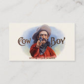 Cigar Label Art, Cowboy past het merk aan (Achterkant)