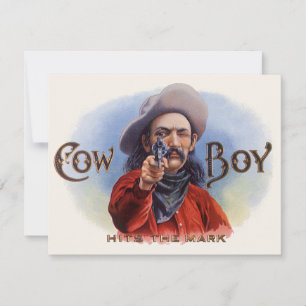 Cigar Label Art, Cowboy past het merk aan