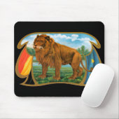 Cigar Label Art, Leon, koning van het Oerwoud Muismat (Met muis)