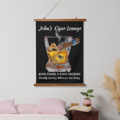Cigar Lounge Hangend Wandkleed (Slaapkamer)