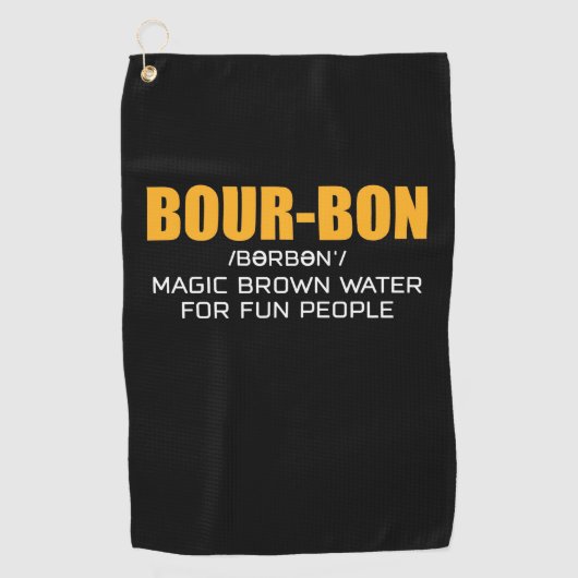 Cigar Lover | Bourbon Magic Brown Golfhanddoek (Voorkant)