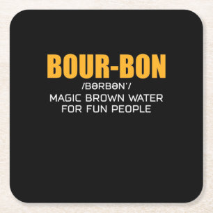 Cigar Lover Bourbon Magic Brown Vierkante Kartonnen Onderzetter