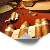 Cigar Making (Digitale Droge Borstel) Poster (Hoek)