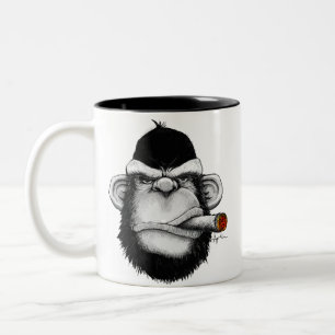 Cigar Monkey Tweekleurige Koffiemok