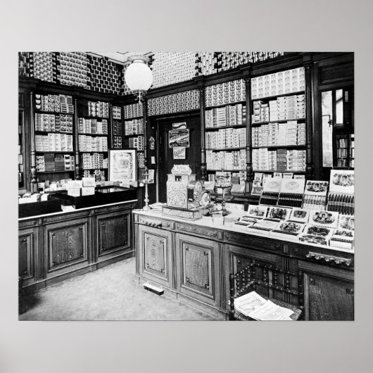 Cigar Shop, 1895.  foto Poster (Voorkant)