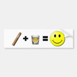 Cigar + Shots = Geluk Bumpersticker
