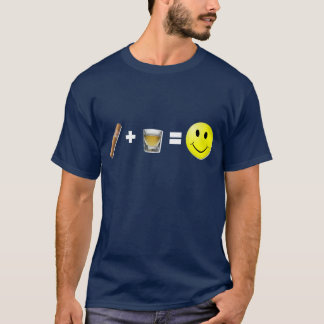 Cigar + Shots = Geluk T-shirt