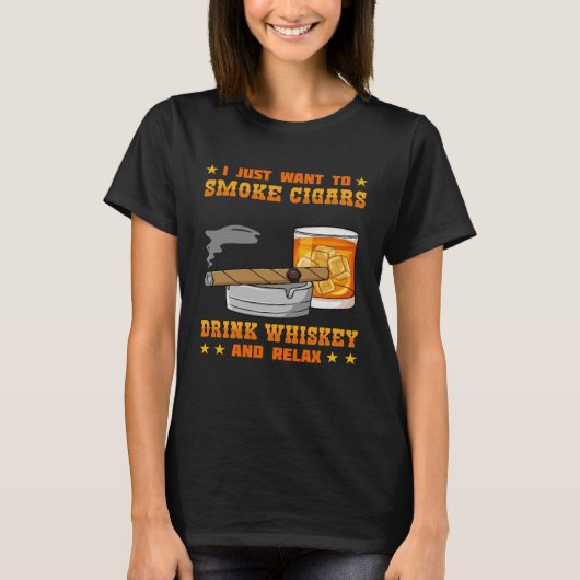 Cigar Smoker Smoking Quotes   3 T-shirt (Voorkant)
