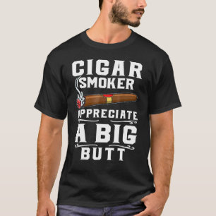 Cigar Smokers waarderen een grote robot sigaretten T-shirt