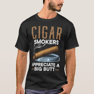 Cigar Smokers waarderen een grote robot sigaretten T-shirt