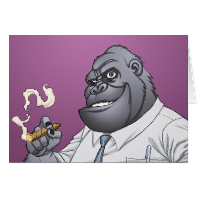 Cigar Smoking Business Man Boss Gorilla door Al Ri (Voorkant Horizontaal)