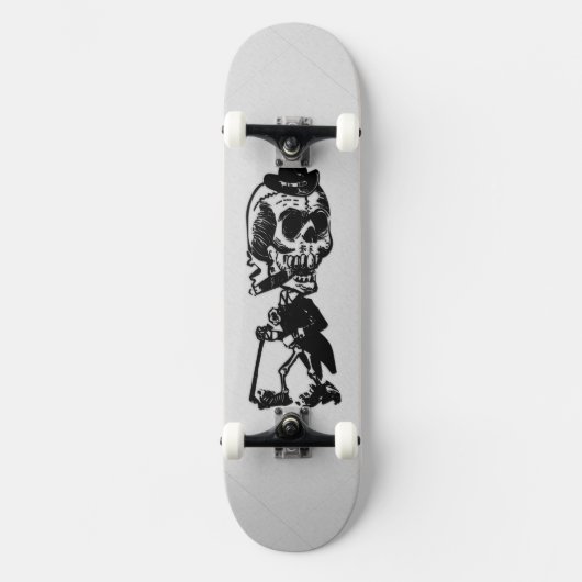 Cigar Smoking Cowboy Skeleton Schaats Board Skateboard (Voorkant)