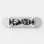 Cigar Smoking Cowboy Skeleton Schaats Board Skateboard (Horizontaal)