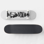 Cigar Smoking Cowboy Skeleton Schaats Board Skateboard (Horizontaal)