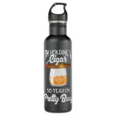 Cigar Smoking Smoking Whiskey Drink papaverT-shirt Waterfles (Voorkant)
