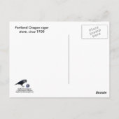 Cigar Store, Circa 1900 Briefkaart (Achterkant)
