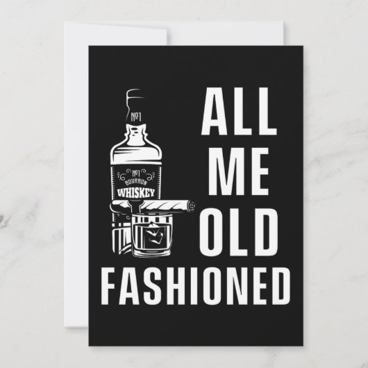 Cigar Whiskey Bourbon Smoke Humidor Tobacco Gift Kaart (Voorkant)