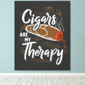 Cigares uniques sont ma thérapie Citation Toile (Insitu (Plancher de Bois))