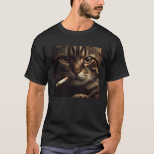 Cigarette Cat Meme Roken Kat Gen Z Esthetisch P T-shirt